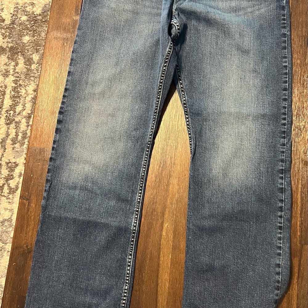 Wrangler Blue Straight Jeans with Fading Effect